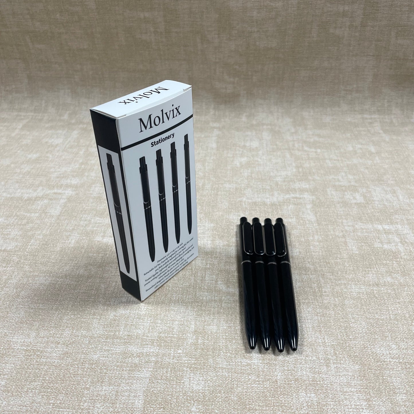 Molvix pen combines a classic black design with durable construction and an imported tip for ultra-smooth writing; it's effortlessly operational, lightweight, portable, and offers exceptional value.