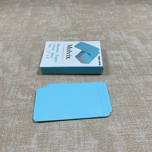 Molvix index cards, crafted from premium durable paper in a classic blue hue, offer a versatile and compact solution for all your note-taking, studying, and organizing needs.