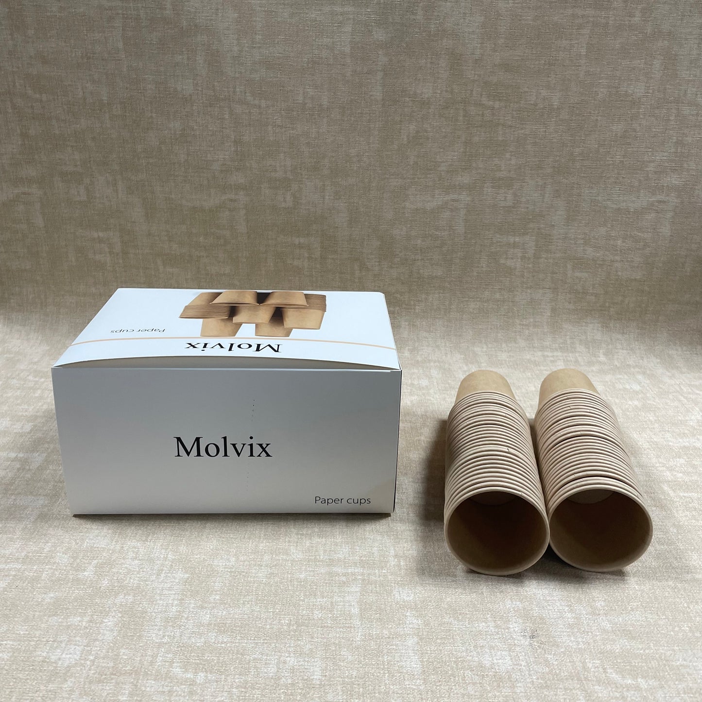 Molvix paper cups are eco-friendly, disposable cups made from sturdy materials, perfect for both hot and cold beverages on any occasion.