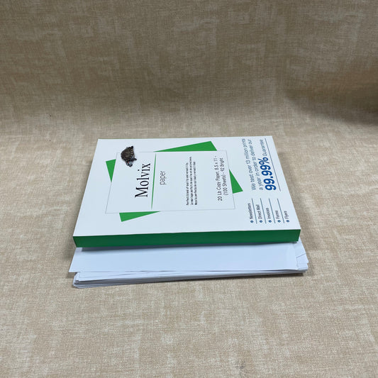Molvix paper is a high-quality, reliable printing solution that offers exceptional brightness, a strong quality guarantee, and proven performance for a wide range of printing needs.