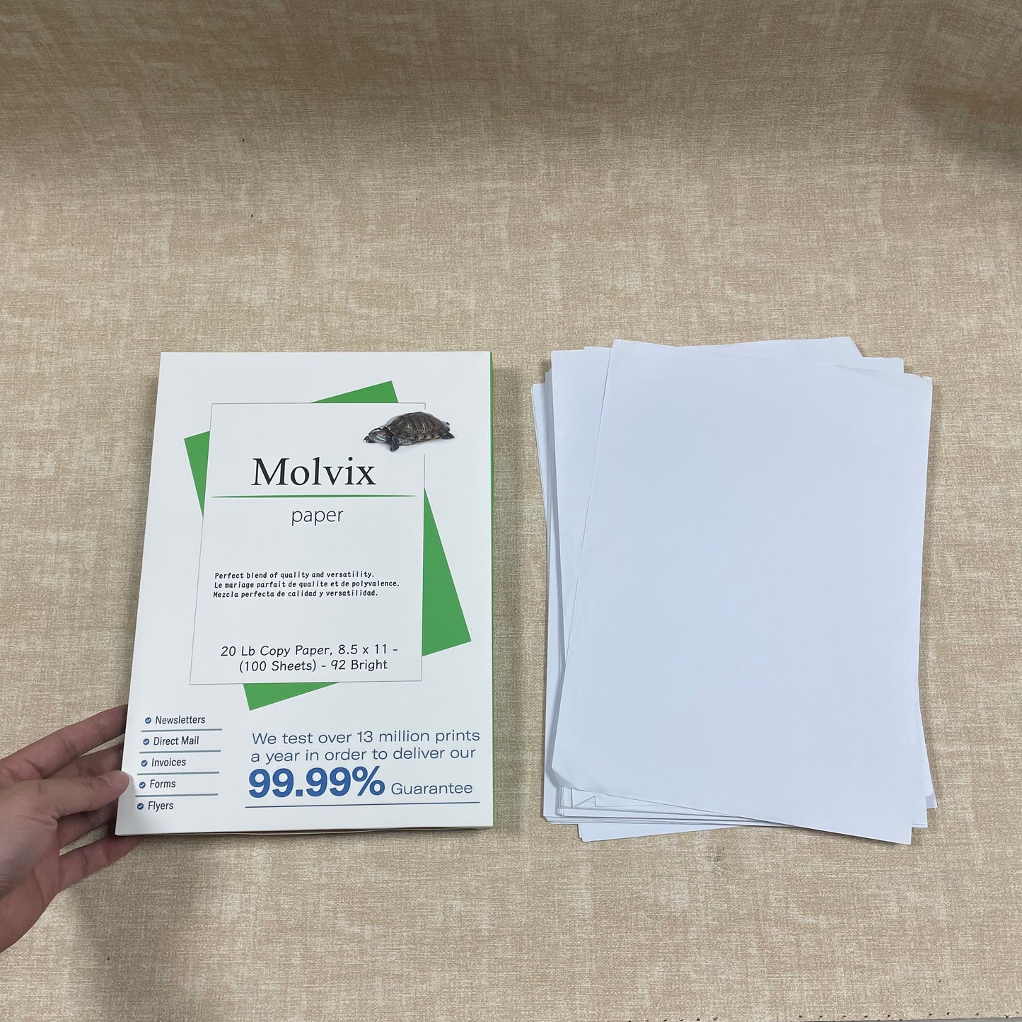 Molvix paper is a high-quality, reliable printing solution that offers exceptional brightness, a strong quality guarantee, and proven performance for a wide range of printing needs.