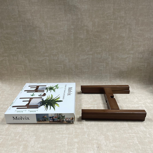 Molvix Elevate your indoor greenery game with the Wooden Flower and Plant Holder, a perfect blend of functionality and understated elegance for plant enthusiasts and interior design lovers alike.