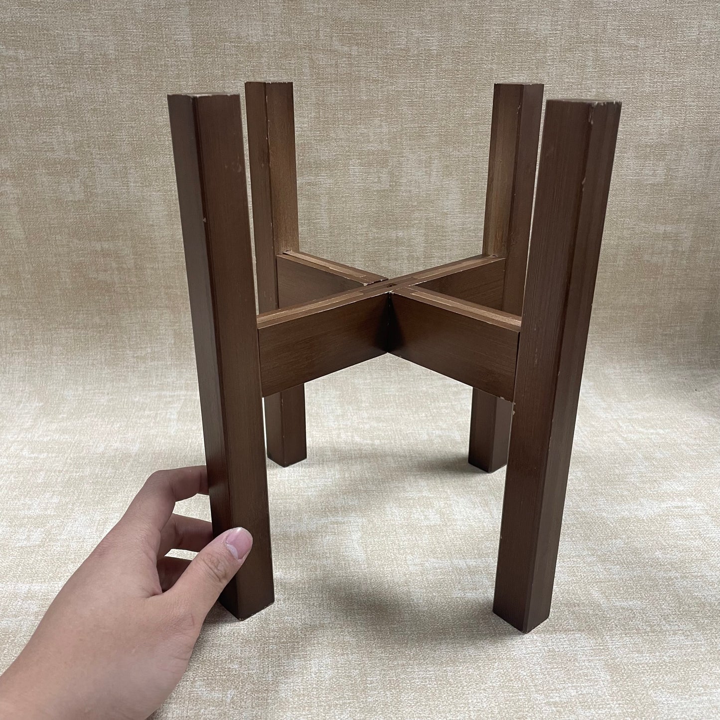 Molvix Elevate your indoor greenery game with the Wooden Flower and Plant Holder, a perfect blend of functionality and understated elegance for plant enthusiasts and interior design lovers alike.