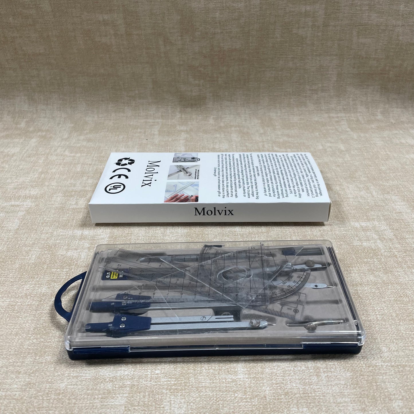 Molvix 13-piece math compass kit is a high-quality, precision tool set designed for versatile applications, featuring an extension beam design and making an excellent practical gift for students and professionals alike.