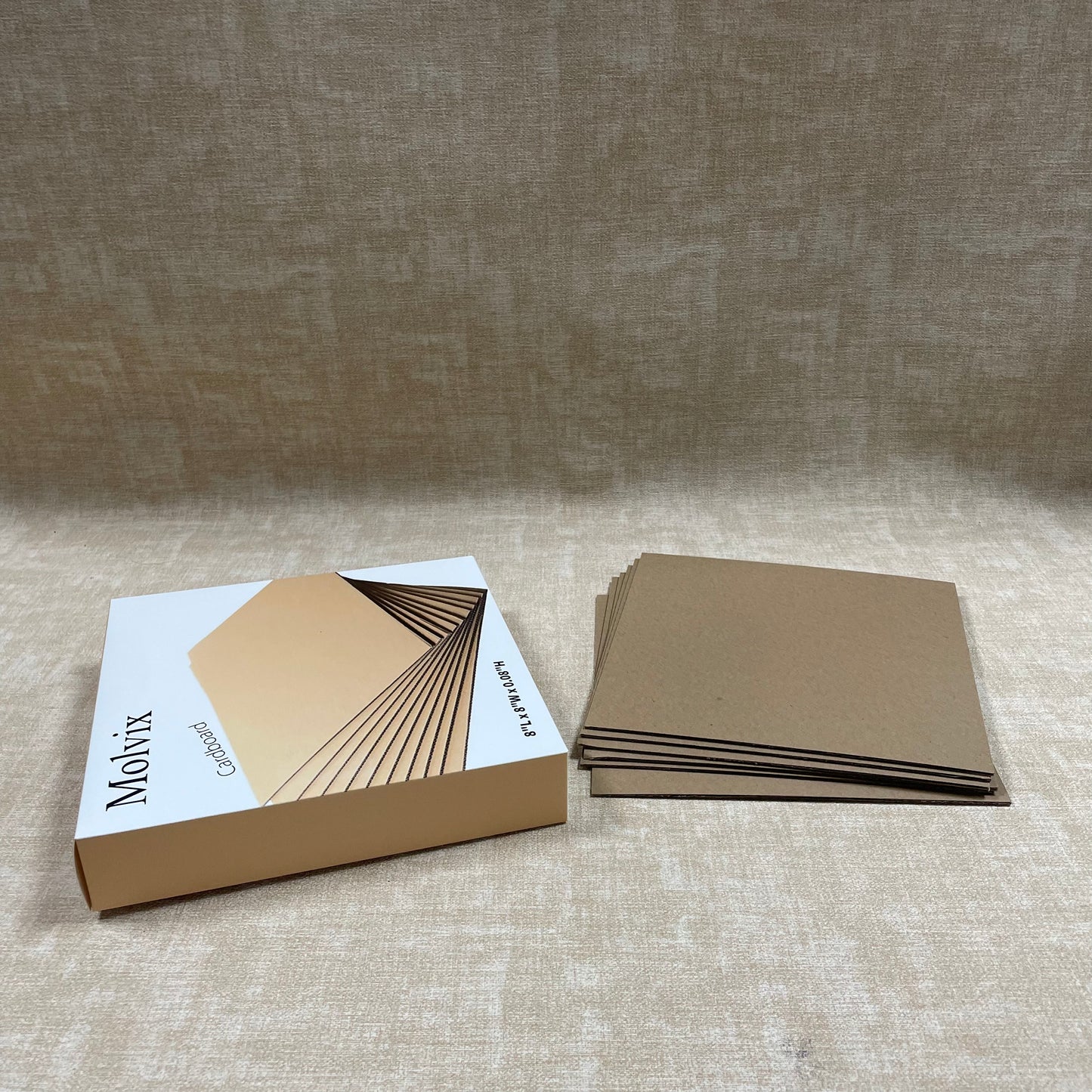 Molvix brown cardboard sheets, with durable thick material, perfect 8x8 inch size, and 6-sheet pack, offer great versatility and value for all craft projects.