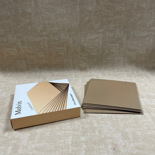 Molvix brown cardboard sheets, with durable thick material, perfect 8x8 inch size, and 6-sheet pack, offer great versatility and value for all craft projects.