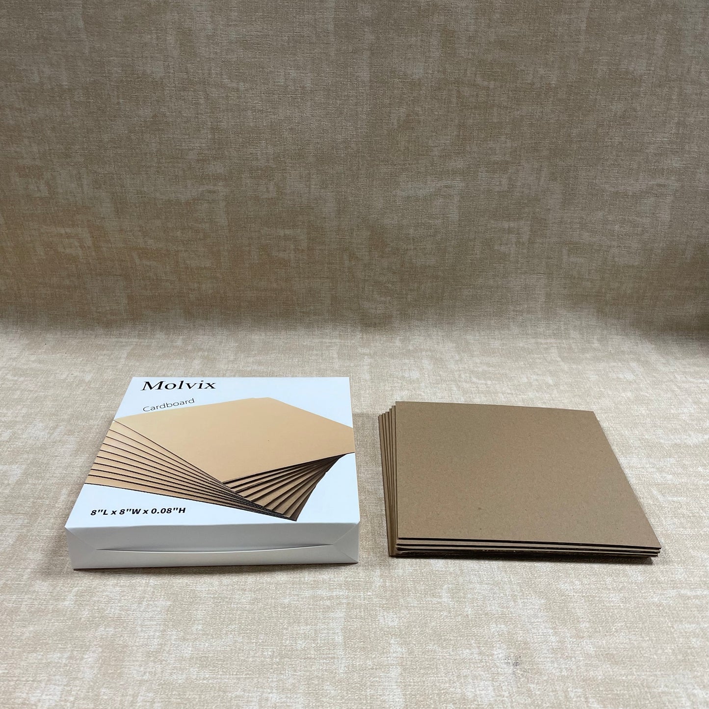 Molvix brown cardboard sheets, with durable thick material, perfect 8x8 inch size, and 6-sheet pack, offer great versatility and value for all craft projects.