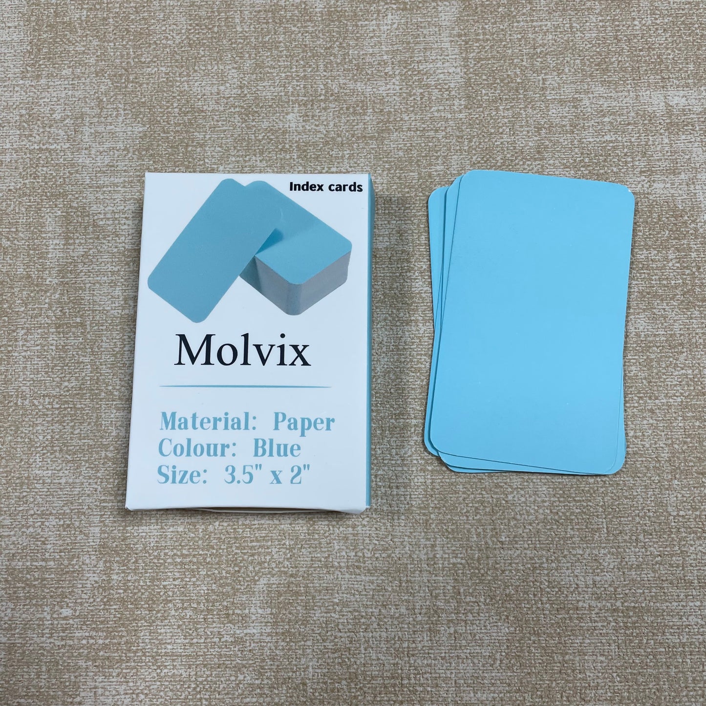 Molvix index cards, crafted from premium durable paper in a classic blue hue, offer a versatile and compact solution for all your note-taking, studying, and organizing needs.