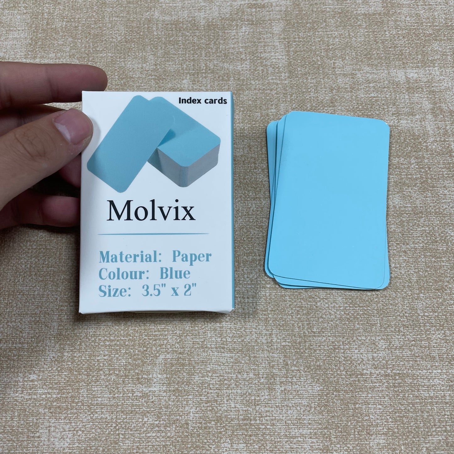 Molvix index cards, crafted from premium durable paper in a classic blue hue, offer a versatile and compact solution for all your note-taking, studying, and organizing needs.