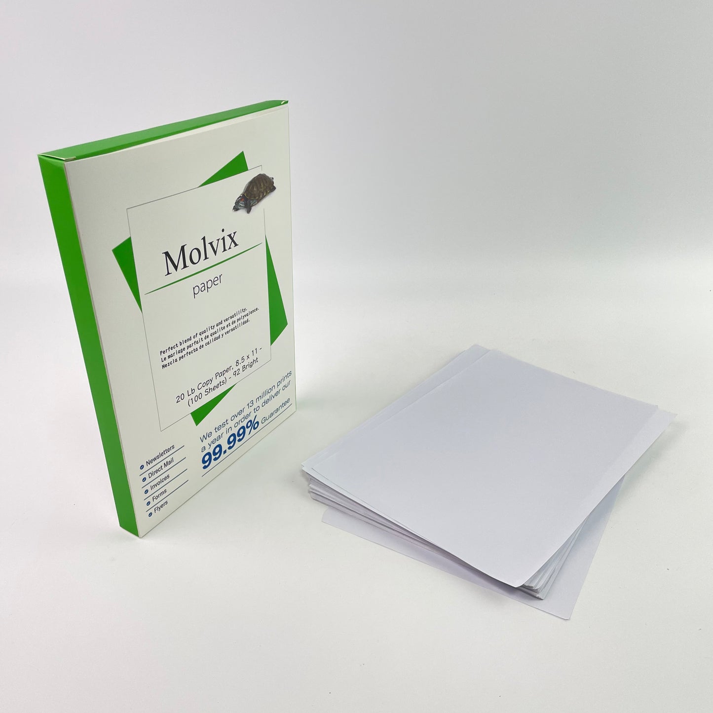 Molvix paper is a high-quality, reliable printing solution that offers exceptional brightness, a strong quality guarantee, and proven performance for a wide range of printing needs.