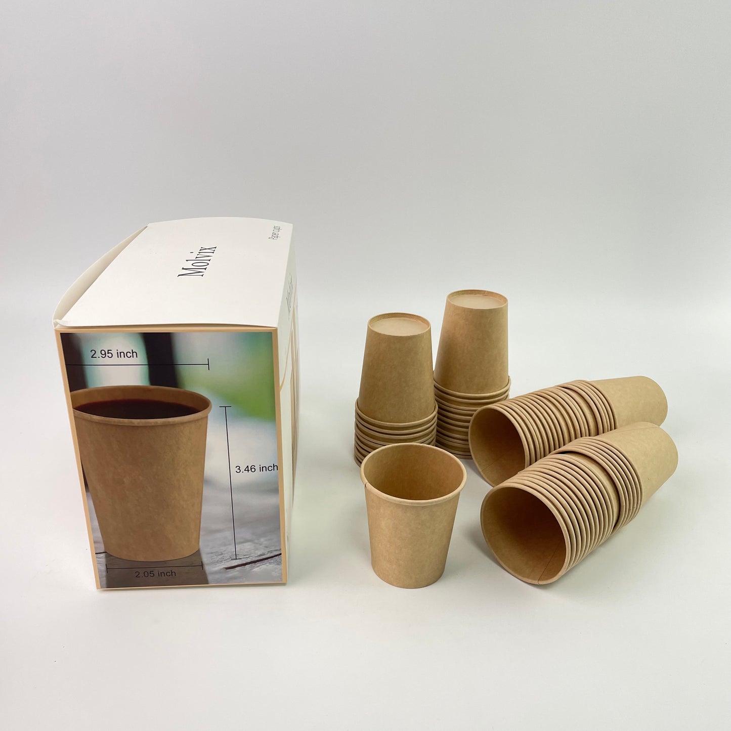 Molvix paper cups are eco-friendly, disposable cups made from sturdy materials, perfect for both hot and cold beverages on any occasion.